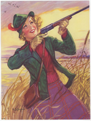 Original vintage calendar / poster art print from the 1920s-1940s